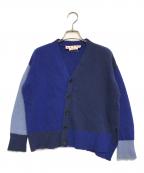 MARNIマルニ）の古着「カラーブロック ニット カーディガン」｜ブルー