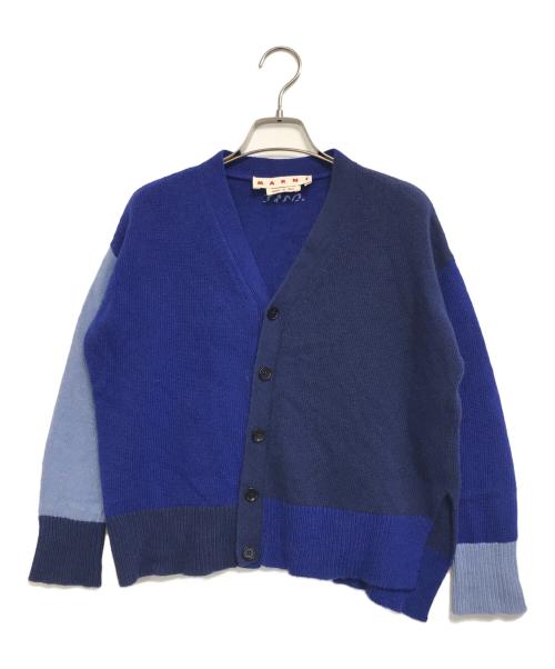 MARNI（マルニ）MARNI (マルニ) カラーブロック ニット カーディガン ブルー サイズ:36の古着・服飾アイテム