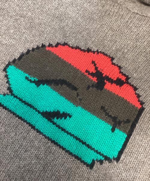 stussy（ステューシー）stussy (ステューシー) Denim Tears (デニムティアーズ) CARDIGAN KNIT SWEATER ブラウン サイズ:Mの古着・服飾アイテム