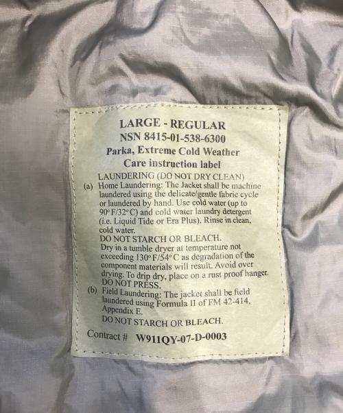 VINTAGE MILITARY（ヴィンテージ ミリタリー）VINTAGE MILITARY (ヴィンテージ ミリタリー) US ARMY ECWCS LEVEL7 ジャケット オリーブ サイズ:LARGE-REGULARの古着・服飾アイテム