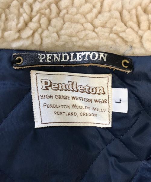 PENDLETON（ペンドルトン）PENDLETON (ペンドルトン) オンブレランチジャケット ベージュ×ブルー サイズ:Lの古着・服飾アイテム