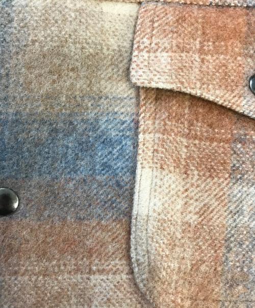 PENDLETON（ペンドルトン）PENDLETON (ペンドルトン) オンブレランチジャケット ベージュ×ブルー サイズ:Lの古着・服飾アイテム