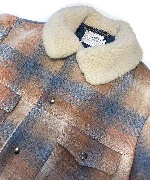 PENDLETON（ペンドルトン）PENDLETON (ペンドルトン) オンブレランチジャケット ベージュ×ブルー サイズ:Lの古着・服飾アイテム