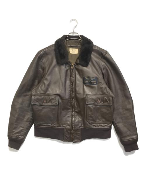 VINTAGE MILITARY（ヴィンテージ ミリタリー）VINTAGE MILITARY (ヴィンテージ ミリタリー) U'S NAVY G-1フライトジャケット ブラウン サイズ:46の古着・服飾アイテム
