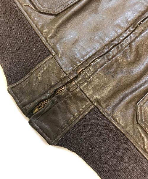 VINTAGE MILITARY（ヴィンテージ ミリタリー）VINTAGE MILITARY (ヴィンテージ ミリタリー) U'S NAVY G-1フライトジャケット ブラウン サイズ:46の古着・服飾アイテム