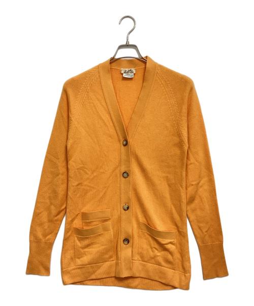 HERMES（エルメス）HERMES (エルメス) カシミヤカーディガン オレンジ サイズ:SMALLの古着・服飾アイテム