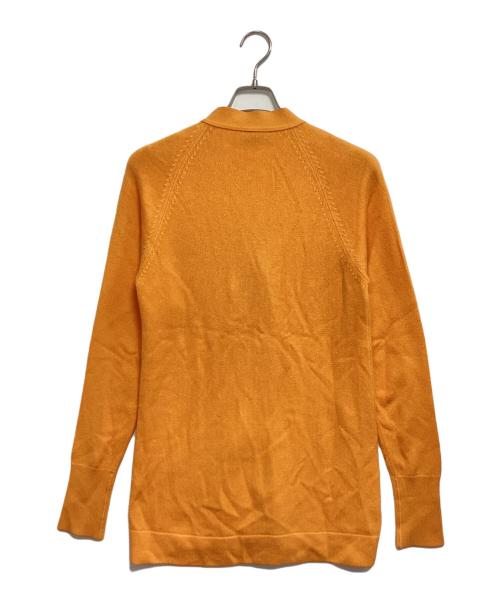 HERMES（エルメス）HERMES (エルメス) カシミヤカーディガン オレンジ サイズ:SMALLの古着・服飾アイテム