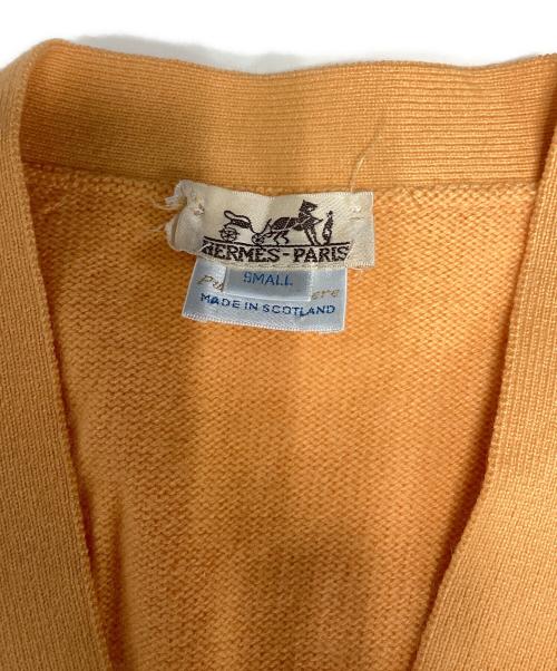 HERMES（エルメス）HERMES (エルメス) カシミヤカーディガン オレンジ サイズ:SMALLの古着・服飾アイテム