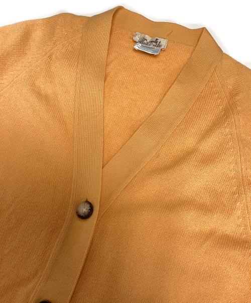 HERMES（エルメス）HERMES (エルメス) カシミヤカーディガン オレンジ サイズ:SMALLの古着・服飾アイテム