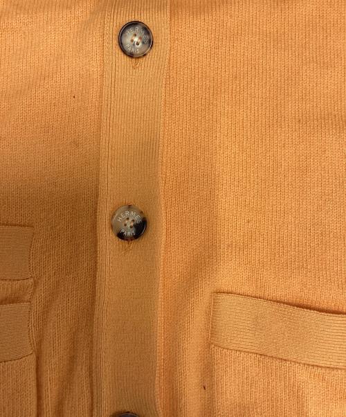 HERMES（エルメス）HERMES (エルメス) カシミヤカーディガン オレンジ サイズ:SMALLの古着・服飾アイテム