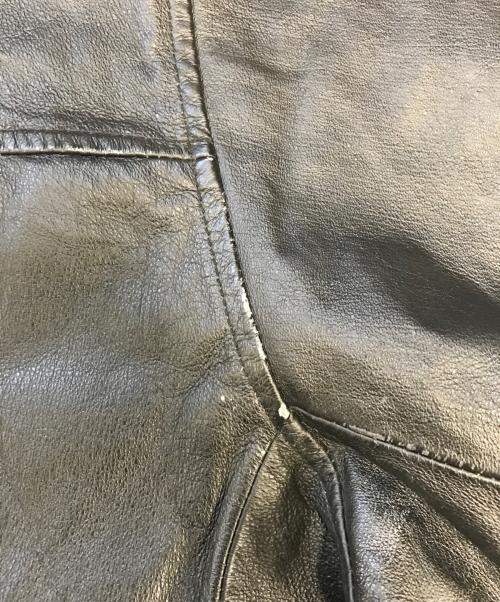 ST JOHN'S BAY（セントジョンズベイ）ST JOHN'S BAY (セントジョンズベイ) レザージャケット ブラック サイズ:3XLTの古着・服飾アイテム