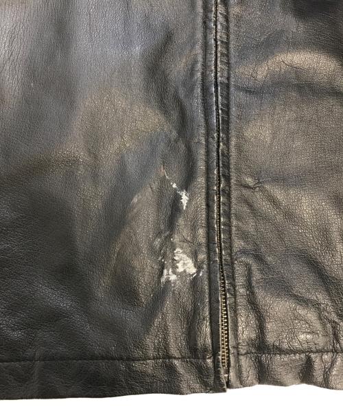 ST JOHN'S BAY（セントジョンズベイ）ST JOHN'S BAY (セントジョンズベイ) レザージャケット ブラック サイズ:3XLTの古着・服飾アイテム