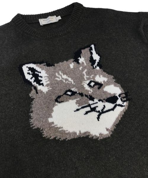 maison kitsune（メゾンキツネ）maison kitsune (メゾンキツネ) ニット ブラウン サイズ:Ｌの古着・服飾アイテム