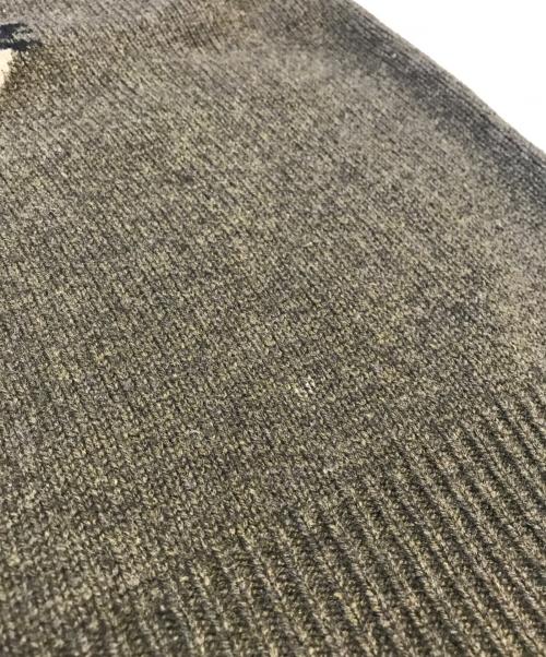 maison kitsune（メゾンキツネ）maison kitsune (メゾンキツネ) ニット ブラウン サイズ:Ｌの古着・服飾アイテム