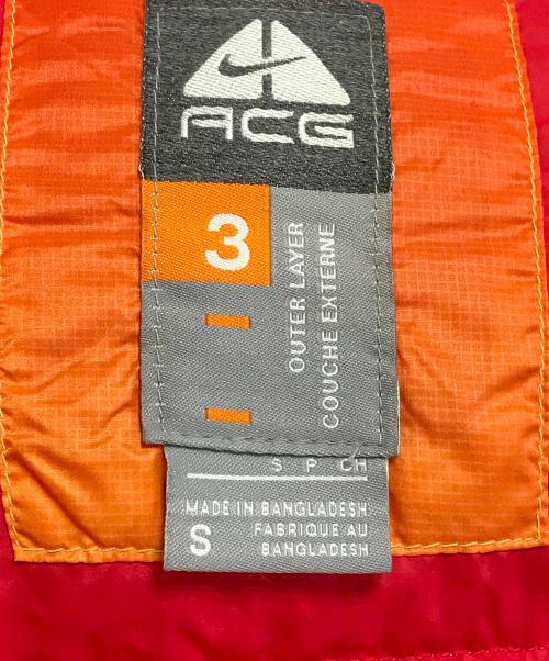 NIKE ACG（ナイキエーシージー）NIKE ACG (ナイキエーシージー) 800 ガイドダウンジャケット オレンジ サイズ:Sの古着・服飾アイテム