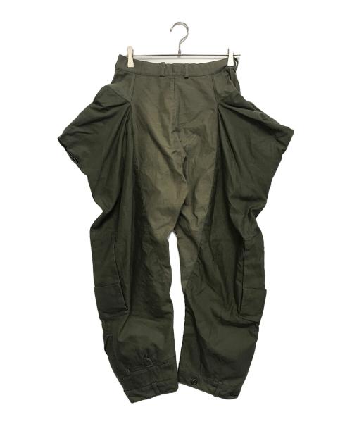 LIMI feu（リミフゥ）LIMI feu (リミフゥ) 変形デザインカーゴパンツ オリーブ サイズ:Sの古着・服飾アイテム