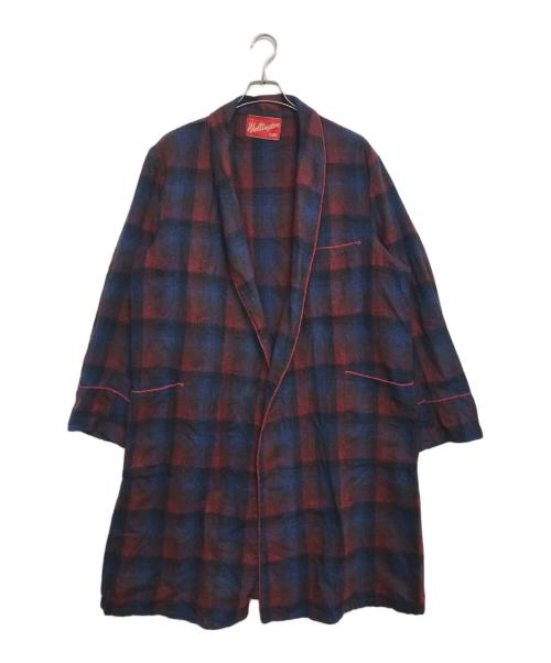 the wellington robe（ザ・ウェリントン・ローブ）the wellington robe (ザ・ウェリントン・ローブ) スモーキングガウン レッド×ネイビー サイズ:表記なしの古着・服飾アイテム