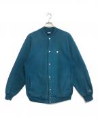 Championチャンピオン）の古着「リバースウィーブスナップカーディガン」｜グリーン