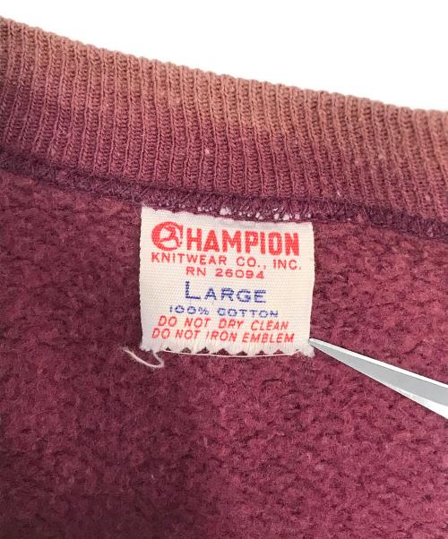 Champion（チャンピオン）Champion (チャンピオン) ラグランスウェット レッド サイズ:LARGEの古着・服飾アイテム