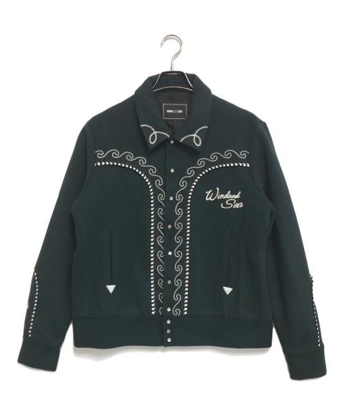 WIND AND SEA（ウィンダンシー）WIND AND SEA (ウィンダンシー) ウールウエスタンジャケット グリーン サイズ:Ｍの古着・服飾アイテム