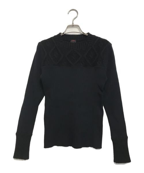 Jean Paul GAULTIER CLASSIQUE（ジャンポールゴルチエクラシック）Jean Paul GAULTIER CLASSIQUE (ジャンポールゴルチエクラシック) 異素材切替カットソー ブラック サイズ:40の古着・服飾アイテム