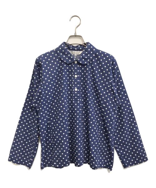 COMME des GARCONS COMME des GARCONS（コムデギャルソン コムデギャルソン）COMME des GARCONS COMME des GARCONS (コムデギャルソン コムデギャルソン) 丸襟ドットシャツ ネイビー サイズ:SSの古着・服飾アイテム