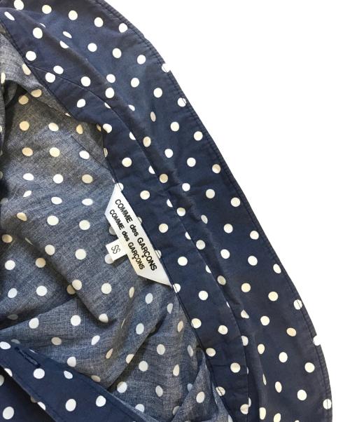 COMME des GARCONS COMME des GARCONS（コムデギャルソン コムデギャルソン）COMME des GARCONS COMME des GARCONS (コムデギャルソン コムデギャルソン) 丸襟ドットシャツ ネイビー サイズ:SSの古着・服飾アイテム