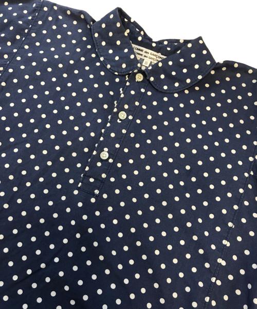 COMME des GARCONS COMME des GARCONS（コムデギャルソン コムデギャルソン）COMME des GARCONS COMME des GARCONS (コムデギャルソン コムデギャルソン) 丸襟ドットシャツ ネイビー サイズ:SSの古着・服飾アイテム