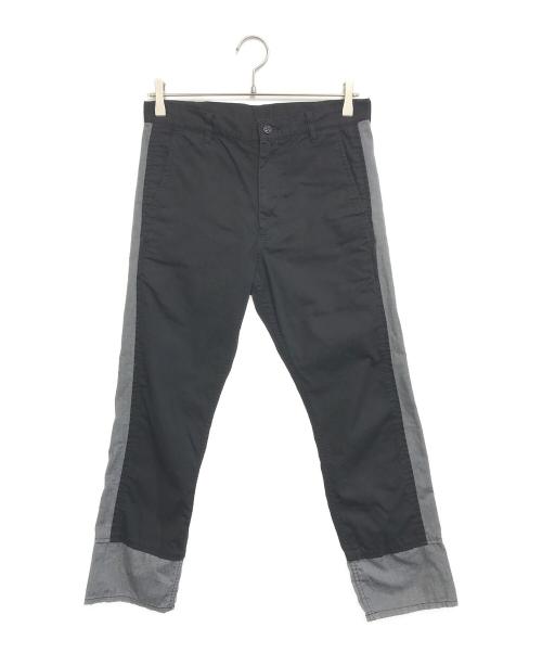 BLACK COMME des GARCONS（ブラックコムデギャルソン）BLACK COMME des GARCONS (ブラックコムデギャルソン) バイカラーパンツ ブラック サイズ:XSの古着・服飾アイテム