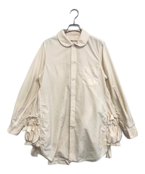 COMME des GARCONS COMME des GARCONS（コムデギャルソン コムデギャルソン）COMME des GARCONS COMME des GARCONS (コムデギャルソン コムデギャルソン) 丸襟フリルシャツ アイボリー サイズ:Sの古着・服飾アイテム