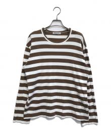 COMME des GARCONS（コムデギャルソン）の古着「ボーダーカットソー」｜ブラウン