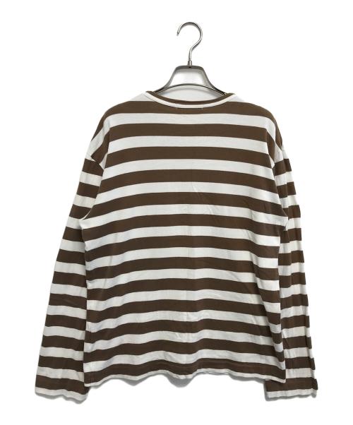 COMME des GARCONS（コムデギャルソン）COMME des GARCONS (コムデギャルソン) ボーダーカットソー ブラウン サイズ:Mの古着・服飾アイテム