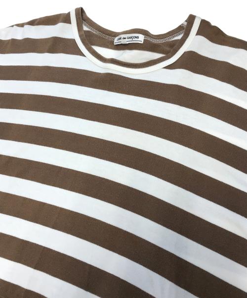 COMME des GARCONS（コムデギャルソン）COMME des GARCONS (コムデギャルソン) ボーダーカットソー ブラウン サイズ:Mの古着・服飾アイテム