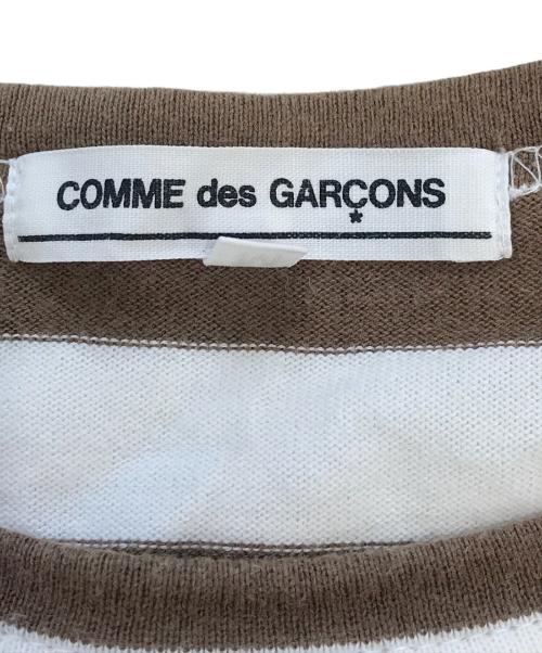 COMME des GARCONS（コムデギャルソン）COMME des GARCONS (コムデギャルソン) ボーダーカットソー ブラウン サイズ:Mの古着・服飾アイテム