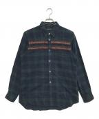 COMME des GARCONS HOMME PLUSコムデギャルソンオムプリュス）の古着「装飾チェックシャツ」｜グリーン