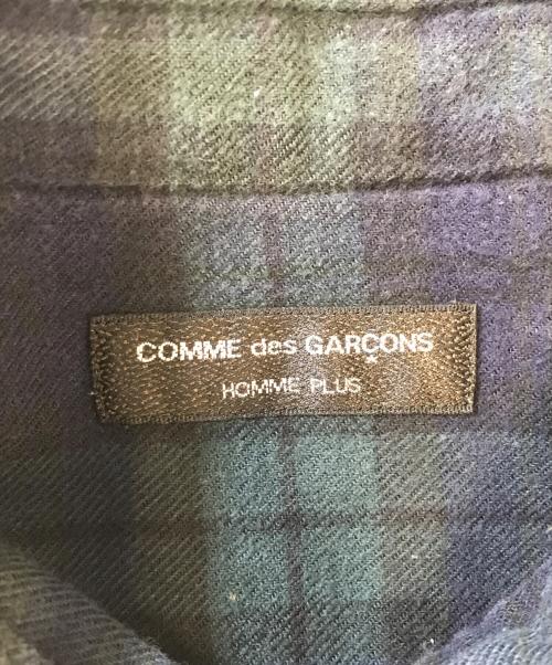 COMME des GARCONS HOMME PLUS（コムデギャルソンオムプリュス）COMME des GARCONS HOMME PLUS (コムデギャルソンオムプリュス) 装飾チェックシャツ グリーン サイズ:表記なしの古着・服飾アイテム