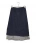 ROBE DE CHAMBRE COMME DES GARCONS (ローブドシャンブル コムデギャルソン) 00’s ドッキング縮絨スカート ネイビー サイズ:M：18000円
