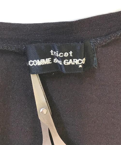 tricot COMME des GARCONS（トリココムデギャルソン）tricot COMME des GARCONS (トリココムデギャルソン) レース切替ニットカーディガン ブラウン サイズ:表記なしの古着・服飾アイテム