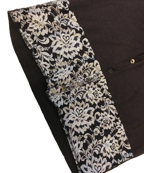 tricot COMME des GARCONS（トリココムデギャルソン）tricot COMME des GARCONS (トリココムデギャルソン) レース切替ニットカーディガン ブラウン サイズ:表記なしの古着・服飾アイテム