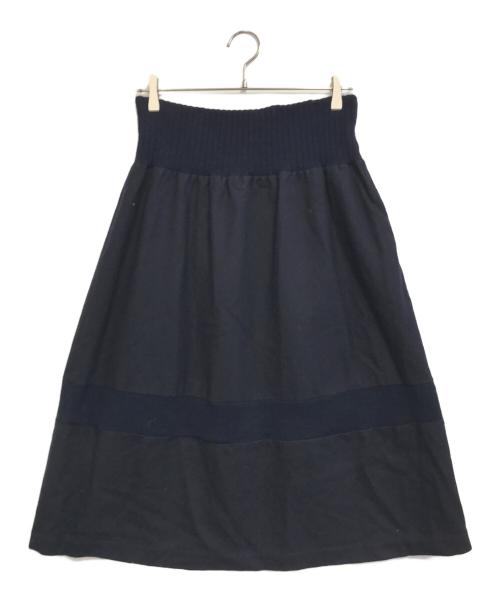 JUNYA WATANABE COMME des GARCONS（(ジュンヤワタナベ コムデギャルソン）JUNYA WATANABE COMME des GARCONS ((ジュンヤワタナベ コムデギャルソン) 90's 切替ニットスカート ネイビー サイズ:表記なしの古着・服飾アイテム