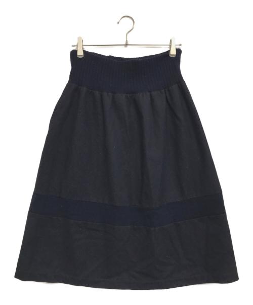 JUNYA WATANABE COMME des GARCONS（(ジュンヤワタナベ コムデギャルソン）JUNYA WATANABE COMME des GARCONS ((ジュンヤワタナベ コムデギャルソン) 90's 切替ニットスカート ネイビー サイズ:表記なしの古着・服飾アイテム