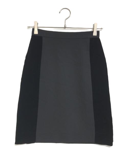 tricot COMME des GARCONS（トリココムデギャルソン）tricot COMME des GARCONS (トリココムデギャルソン) 90's ベロア切替スカート ブラック サイズ:Sの古着・服飾アイテム