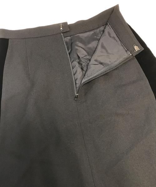 tricot COMME des GARCONS（トリココムデギャルソン）tricot COMME des GARCONS (トリココムデギャルソン) 90's ベロア切替スカート ブラック サイズ:Sの古着・服飾アイテム