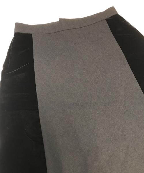 tricot COMME des GARCONS（トリココムデギャルソン）tricot COMME des GARCONS (トリココムデギャルソン) 90's ベロア切替スカート ブラック サイズ:Sの古着・服飾アイテム