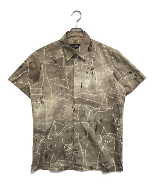 Jean Paul Gaultier homme（ジャンポールゴルチェオム）Jean Paul Gaultier homme (ジャンポールゴルチェオム) 総柄シャツ ブラウン サイズ:48の古着・服飾アイテム