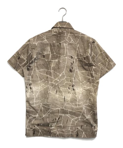 Jean Paul Gaultier homme（ジャンポールゴルチェオム）Jean Paul Gaultier homme (ジャンポールゴルチェオム) 総柄シャツ ブラウン サイズ:48の古着・服飾アイテム