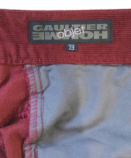 Jean Paul Gaultier homme（ジャンポールゴルチェオム）Jean Paul Gaultier homme (ジャンポールゴルチェオム) コーデュロイパンツ レッド サイズ:79の古着・服飾アイテム