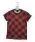 Jean Paul Gaultier homme（ジャンポールゴルチェオム）の古着「パワーネットチェックTシャツ」｜レッド
