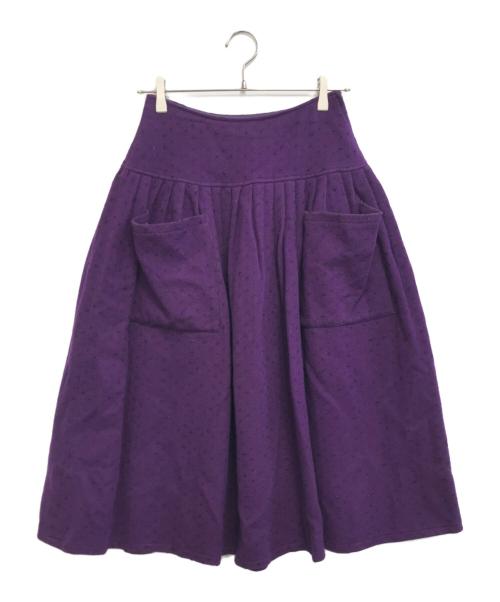 Jean Paul GAULTIER（ジャンポールゴルチェ）Jean Paul GAULTIER (ジャンポールゴルチェ) ネップスカート パープル サイズ:9の古着・服飾アイテム