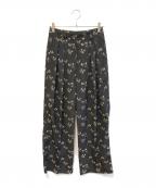 anukeアンヌーク）の古着「anuke Flower Jacquard Pants」｜ブラック